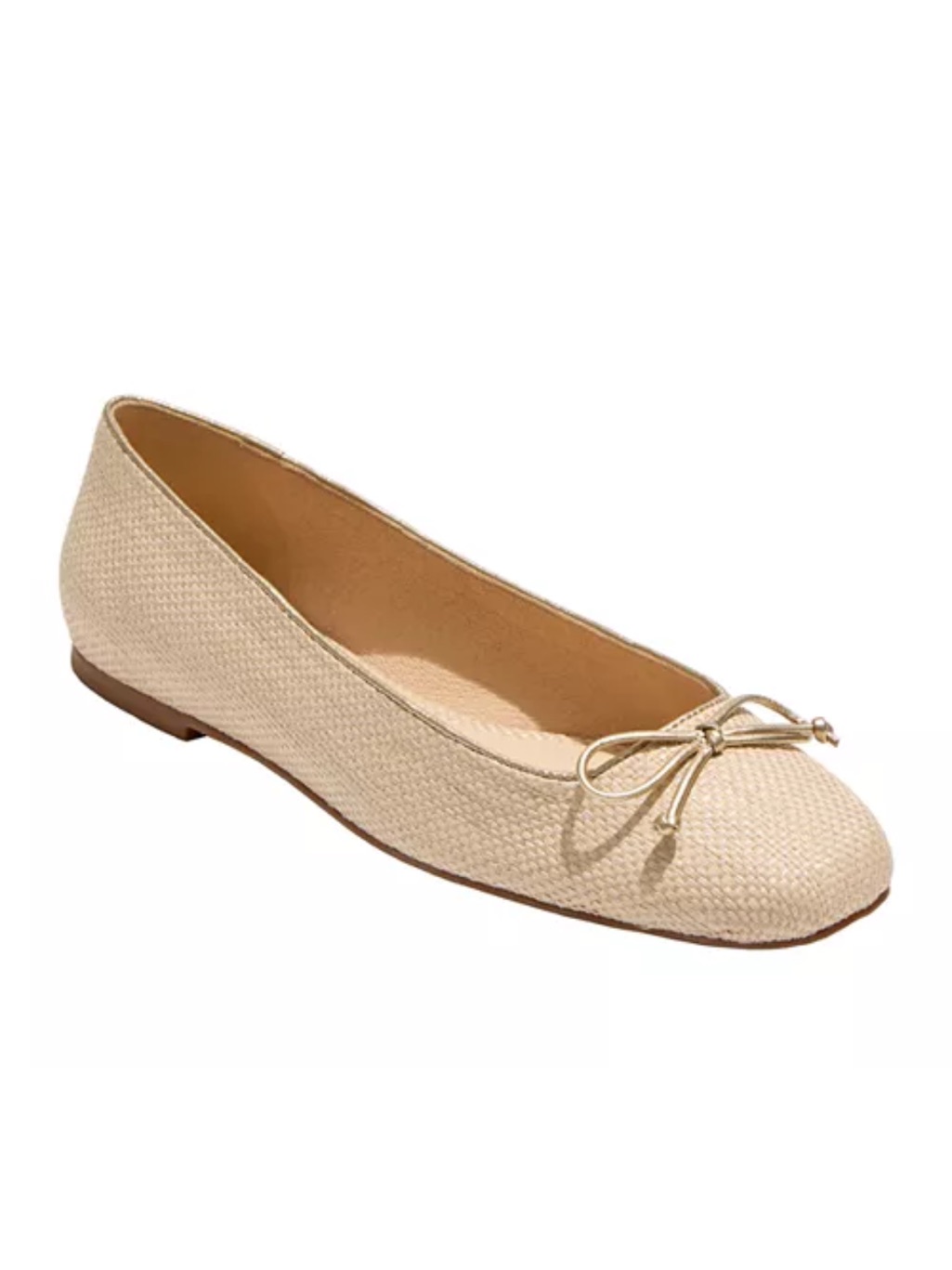 Jack Rogers Kenlyn Natutal Rafia Bow Ballet Flats New 7.5